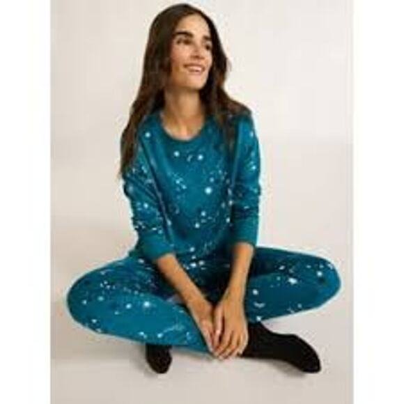 Joyspun Womens Pajama Top Joggers and Socks 3-Piece Set Corsair Size M (8-10) - Picture 1 of 1